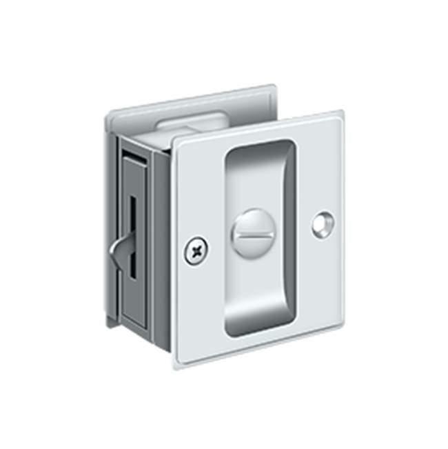 Deltana - Pocket Lock, 2-1/2'' x 2-3/4'' Privacy - Polished Chrome