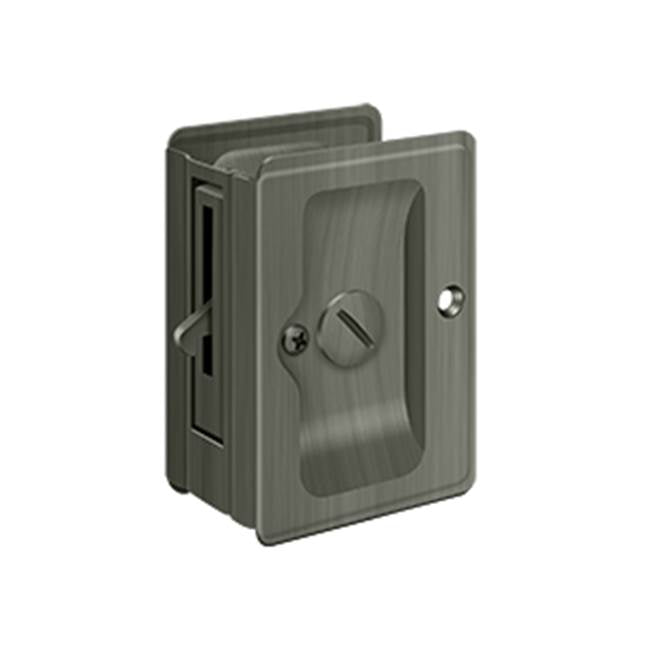 Deltana - HD Pocket Lock, Adjustable, 3-1/4'' x 2-1/4'' Privacy - Antique Nickel