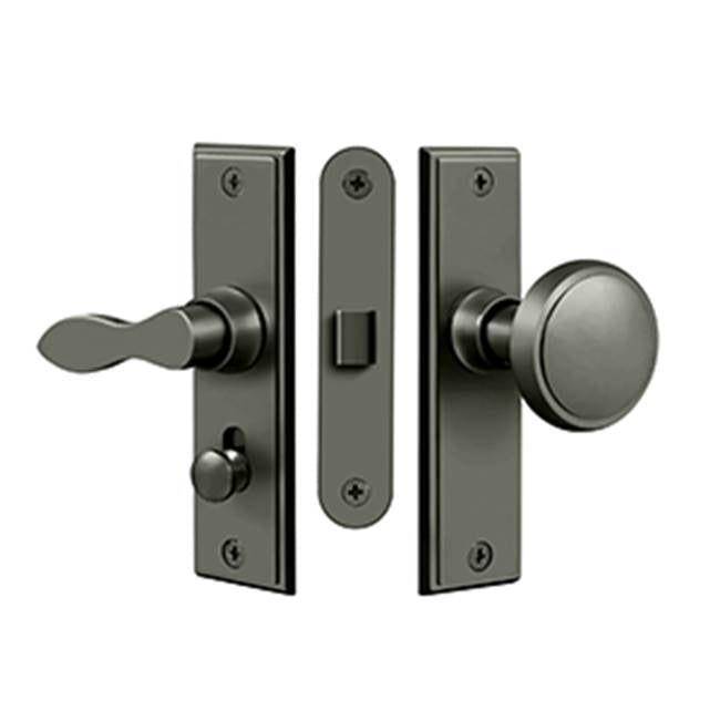 Deltana - Storm Door Latch, Square, Mortise Lock - Antique Nickel