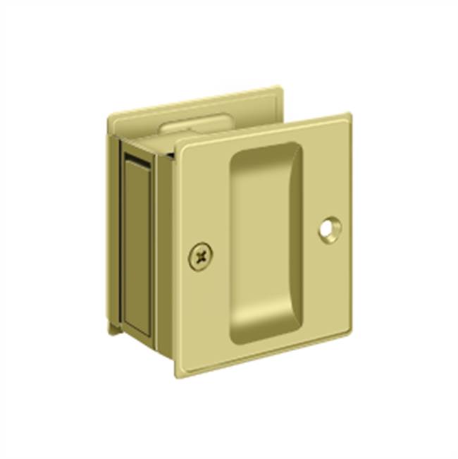 Deltana - Pocket Lock, 2-1/2'' x 2-3/4'' Passage - Polished Brass