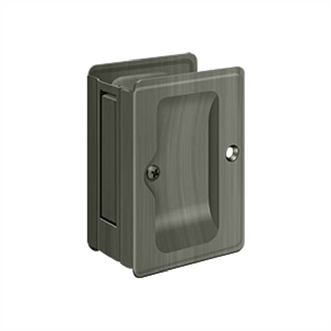 Deltana - HD Pocket Lock, Adjustable, 3-1/4'' x 2-1/4'' Passage - Antique Nickel