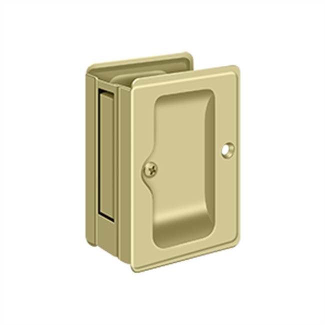 Deltana - HD Pocket Lock, Adjustable, 3-1/4'' x 2-1/4'' Passage - Unlacquered Brass
