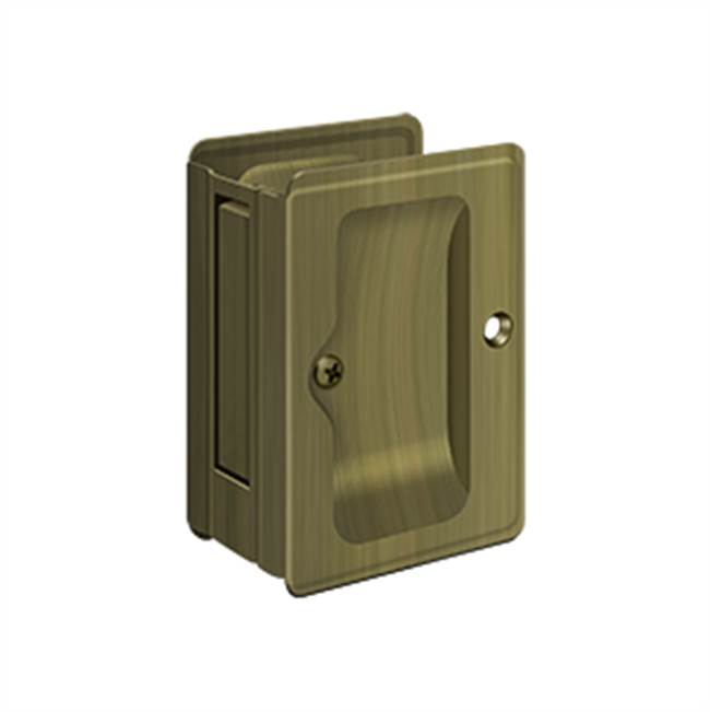 Deltana - HD Pocket Lock, Adjustable, 3-1/4'' x 2-1/4'' Passage - Antique Brass