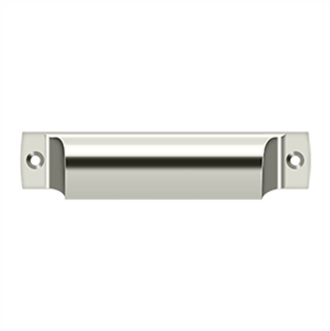 Deltana - Rectangular Shell Pull 4'' - Polished Nickel