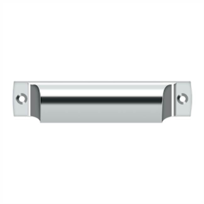Deltana - Rectangular Shell Pull 4'' - Polished Chrome