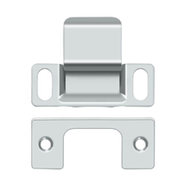 Deltana - Strike Plate, Dust Cup, Adjustable, 2-3/4'' x 1-1/4'' - Polished Chrome