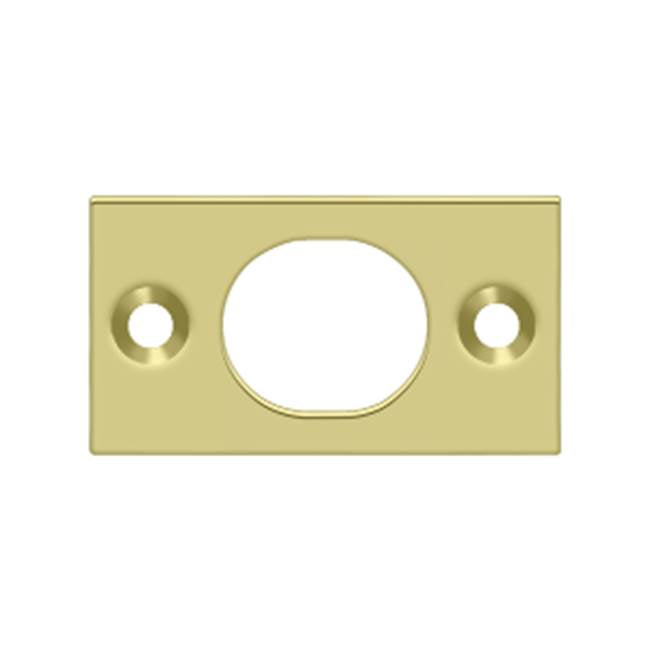 Deltana - Strike Plate For 6'' Flush Bolt - Polished Brass