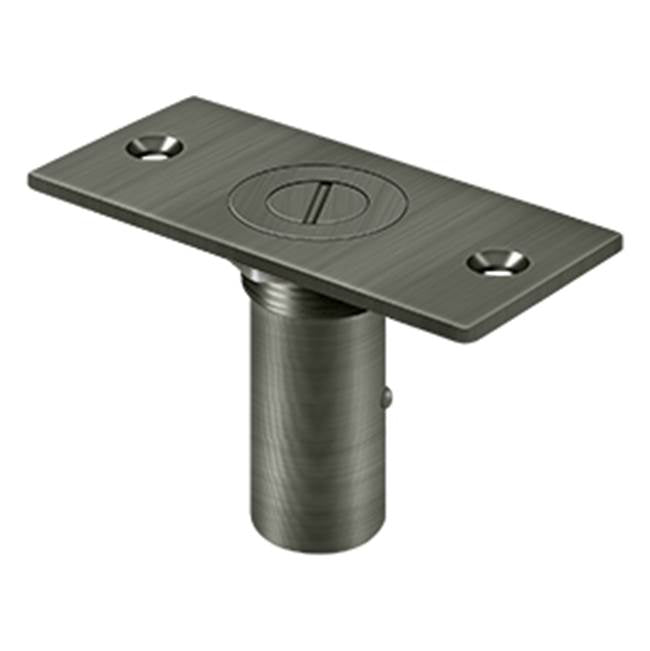Deltana - Dust Proof Strike 3-1/2'' x 1-5/8'' w/Safety Lock - Antique Nickel