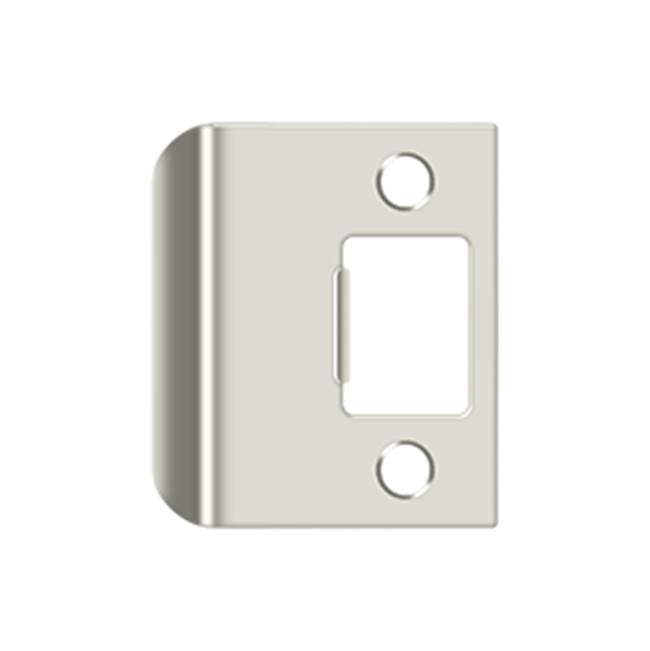 Deltana - Extended Lip Strike Plate, 2-1/4'' x 2'' - Polished Nickel