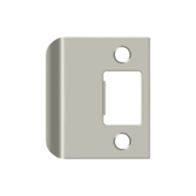 Deltana - Extended Lip Strike Plate, 2-1/4'' x 2'' - Brushed Nickel