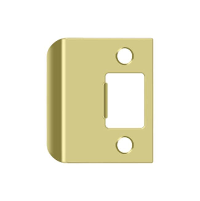 Deltana - Extended Lip Strike Plate, 2-1/4'' x 2'' - Polished Brass