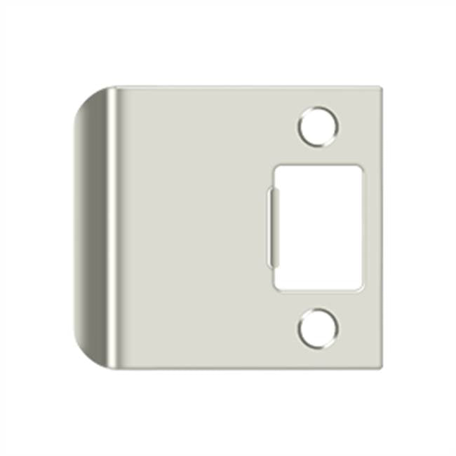 Deltana - Extended Lip Strike Plate, 2 1/4'' x 2-1/2'' - Polished Nickel