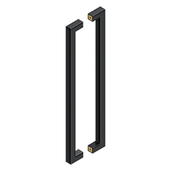 Deltana - 24'' Contemporary Pulls, Back-To-Back - Paint Black