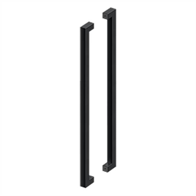 Deltana - 42'' Extra Large Contemporary Pulls, Back-To-Back - Paint Black