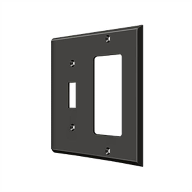 Deltana - Switch Plate, Single Switch/Single Rocker - Oil-rubbed Bronze
