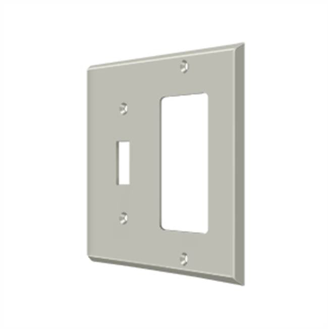 Deltana - Switch Plate, Single Switch/Single Rocker - Brushed Nickel