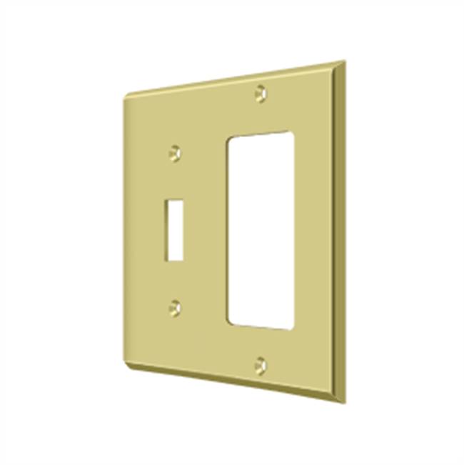 Deltana - Switch Plate, Single Switch/Single Rocker - Polished Brass