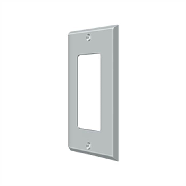 Deltana - Switch Plate, Single Rocker - Brushed Chrome