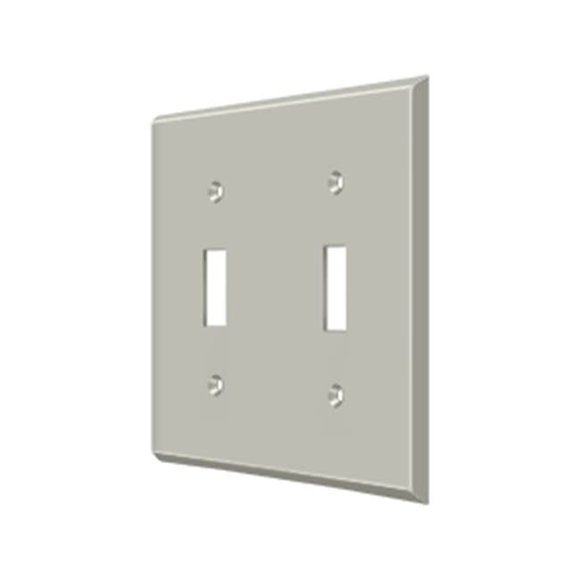 Deltana - Switch Plate, Double Standard - Brushed Nickel