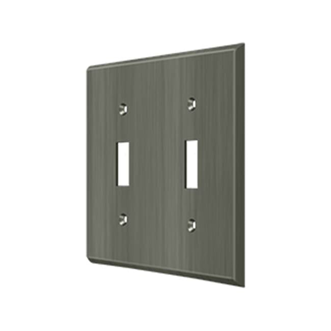 Deltana - Switch Plate, Double Standard - Antique Nickel