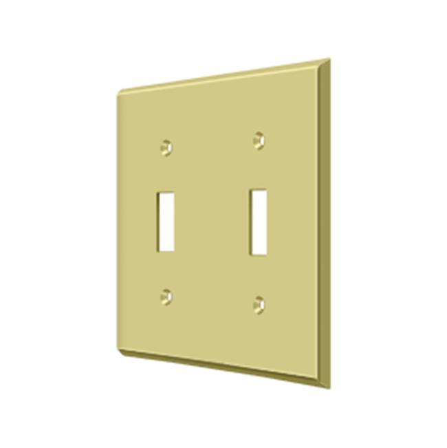 Deltana - Switch Plate, Double Standard - Polished Brass