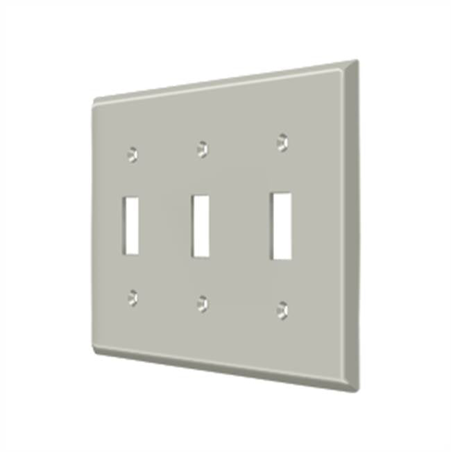 Deltana - Switch Plate, Triple Standard - Brushed Nickel
