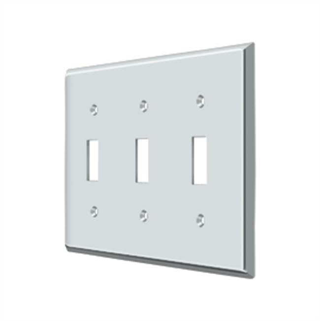 Deltana - Switch Plate, Triple Standard - Polished Chrome