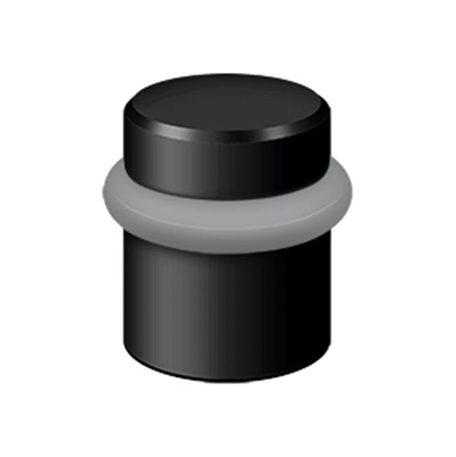 Deltana - Round Universal Floor Bumper 1-1/2'', Solid Brass - Paint Black