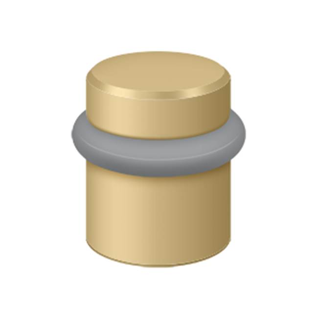 Deltana - Round Universal Floor Bumper 1-1/2'', Solid Brass - Brushed Brass