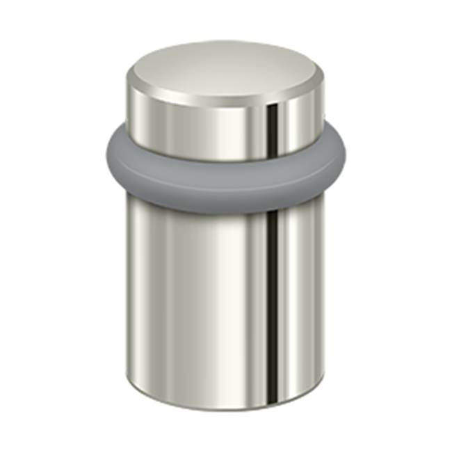 Deltana - Round Universal Floor Bumper 2'', Solid Brass - Polished Nickel