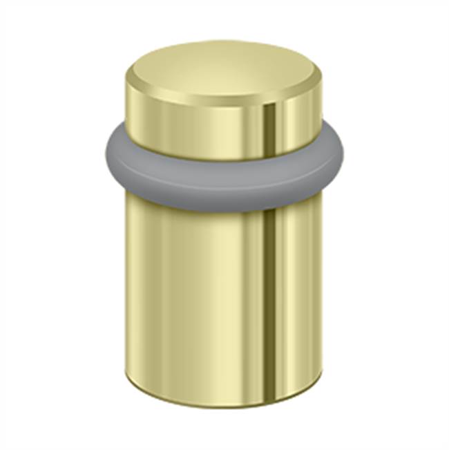 Deltana - Round Universal Floor Bumper 2'', Solid Brass - Unlacquered Brass