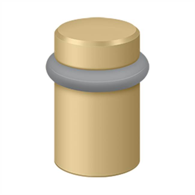 Deltana - Round Universal Floor Bumper 2'', Solid Brass - Brushed Brass