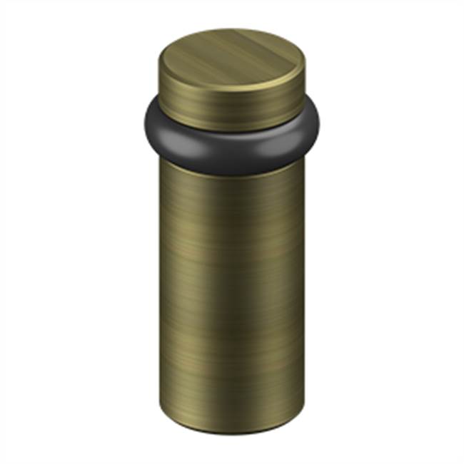 Deltana - ROUND UNIVERSAL FLOOR BUMPER 3'', SOLID BRASS - Antique Brass