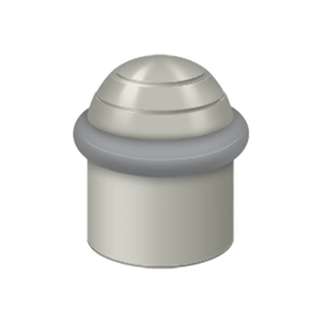 Deltana - Round Universal Floor Bumper Dome Cap 1-5/8'', Solid Brass - Brushed Nickel