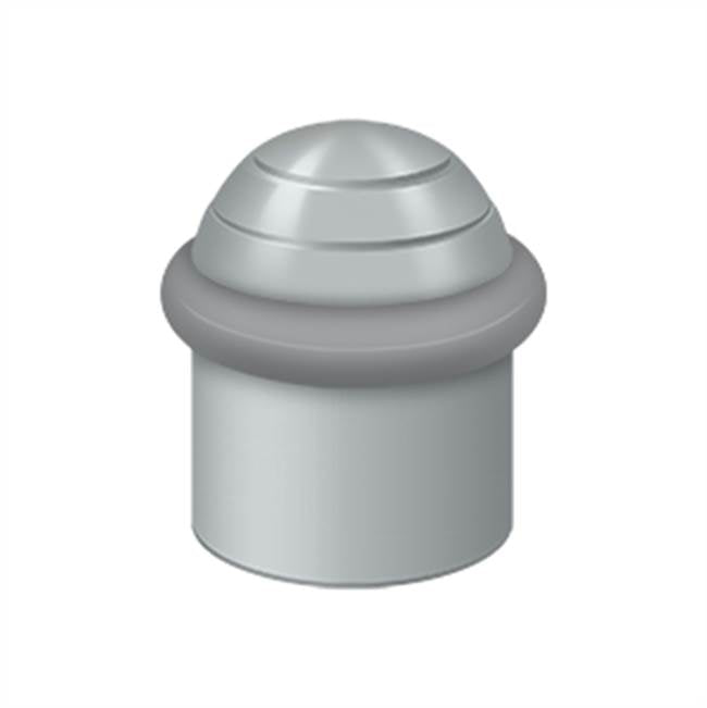 Deltana - Round Universal Floor Bumper Dome Cap 1-5/8'', Solid Brass - Brushed Chrome