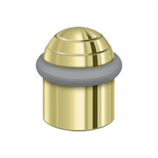 Deltana - Round Universal Floor Bumper Dome Cap 1-5/8'', Solid Brass - Polished Brass