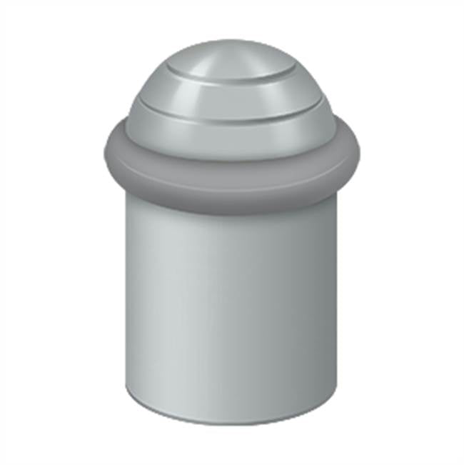 Deltana - Round universal Floor Bumper Dome Cap 2-1/8'', Solid Brass - Brushed Chrome