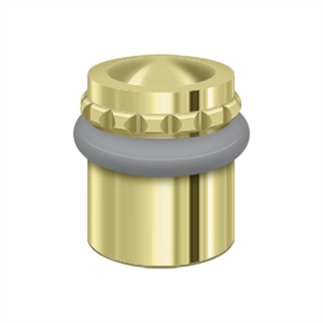 Deltana - Round Universal Floor Bumper Pattern Cap 1-5/8'', Solid Brass - Polished Brass