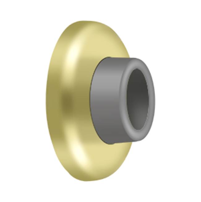 Deltana - Wall Mount Concave Flush Bumper, 2-1/2'' Diam. - Polished Brass