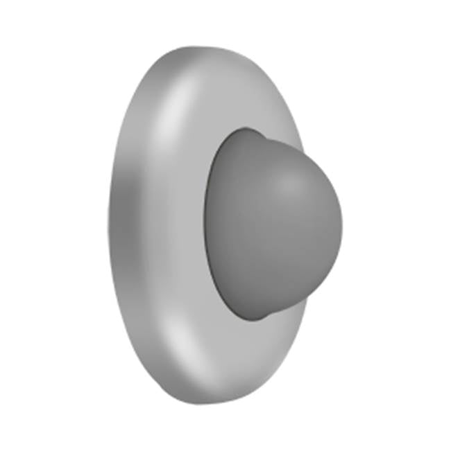 Deltana - Wall Mount Convex Flush Bumper, 2-1/2'' Diam. - Brushed Stainless
