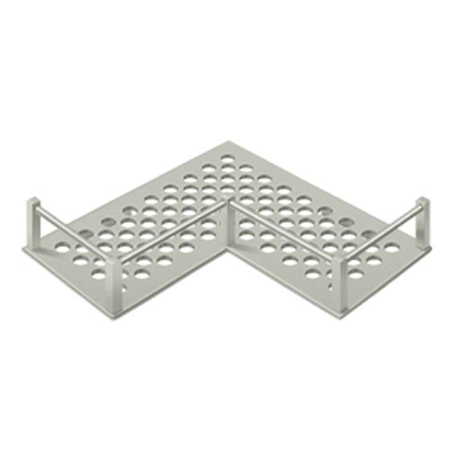 Deltana - Bathroom Basket HD Universal Corner 9'' - Brushed Nickel