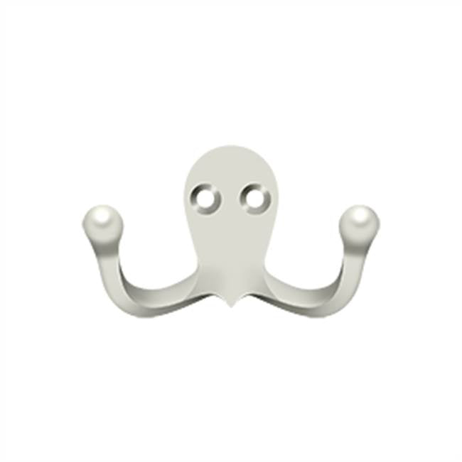 Deltana - Double Hook - Polished Nickel
