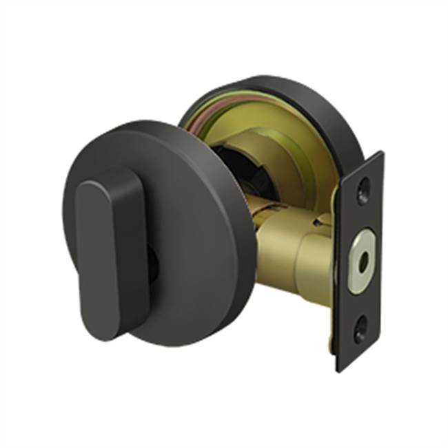 Deltana - Zinc Modern Low Profile Deadbolt Lock Grade 3 - Oil-rubbed Bronze