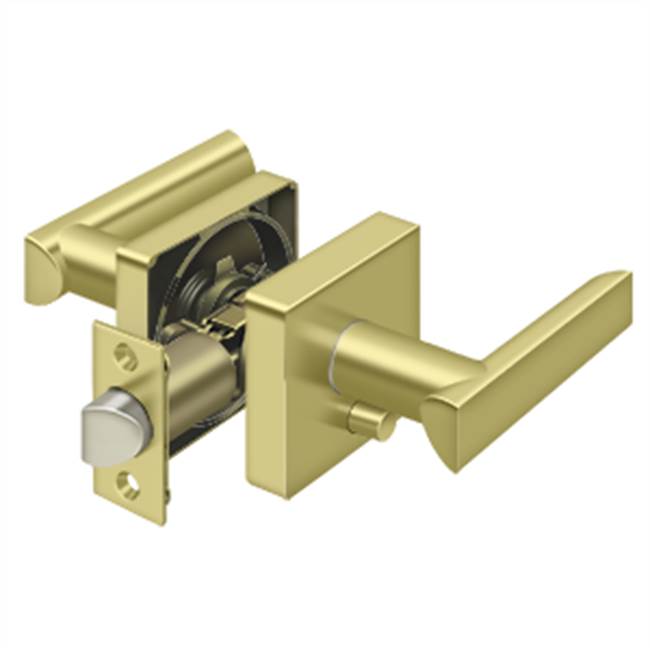Deltana - Livingston Lever Privacy, Left Hand - Polished Brass