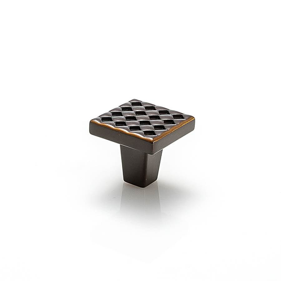 Du Verre - Argyle Square Knob 1 1/4 Inch - Oil Rubbed Bronze - Oil Rubbed Bronze