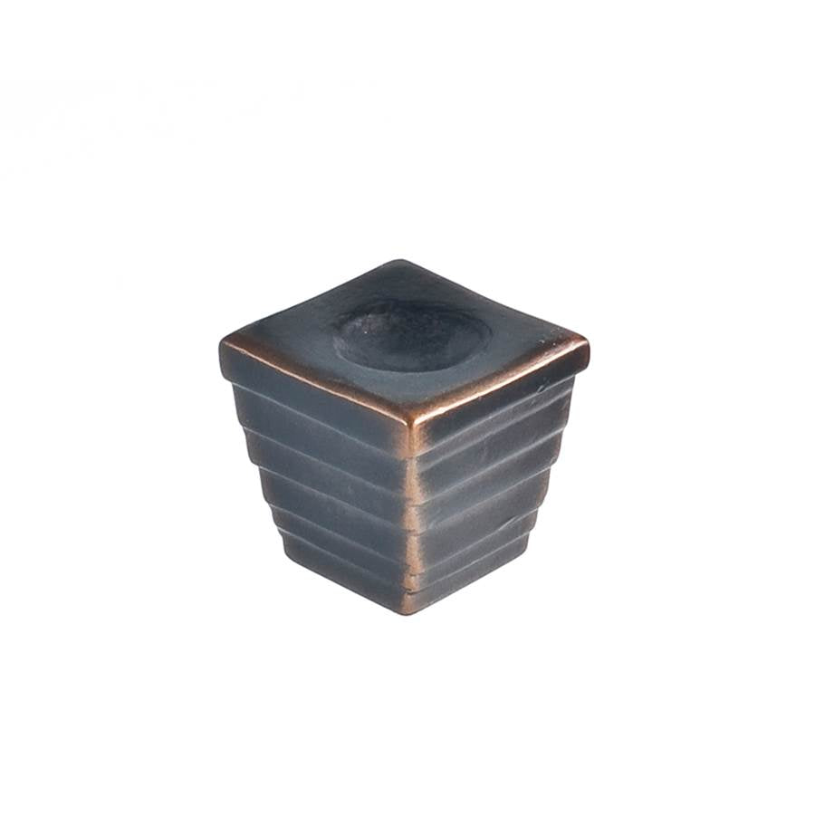 Du Verre - Forged 2 Medium Cube Knob 1 1/4 Inch - Oil Rubbed Bronze - Oil Rubbed Bronze