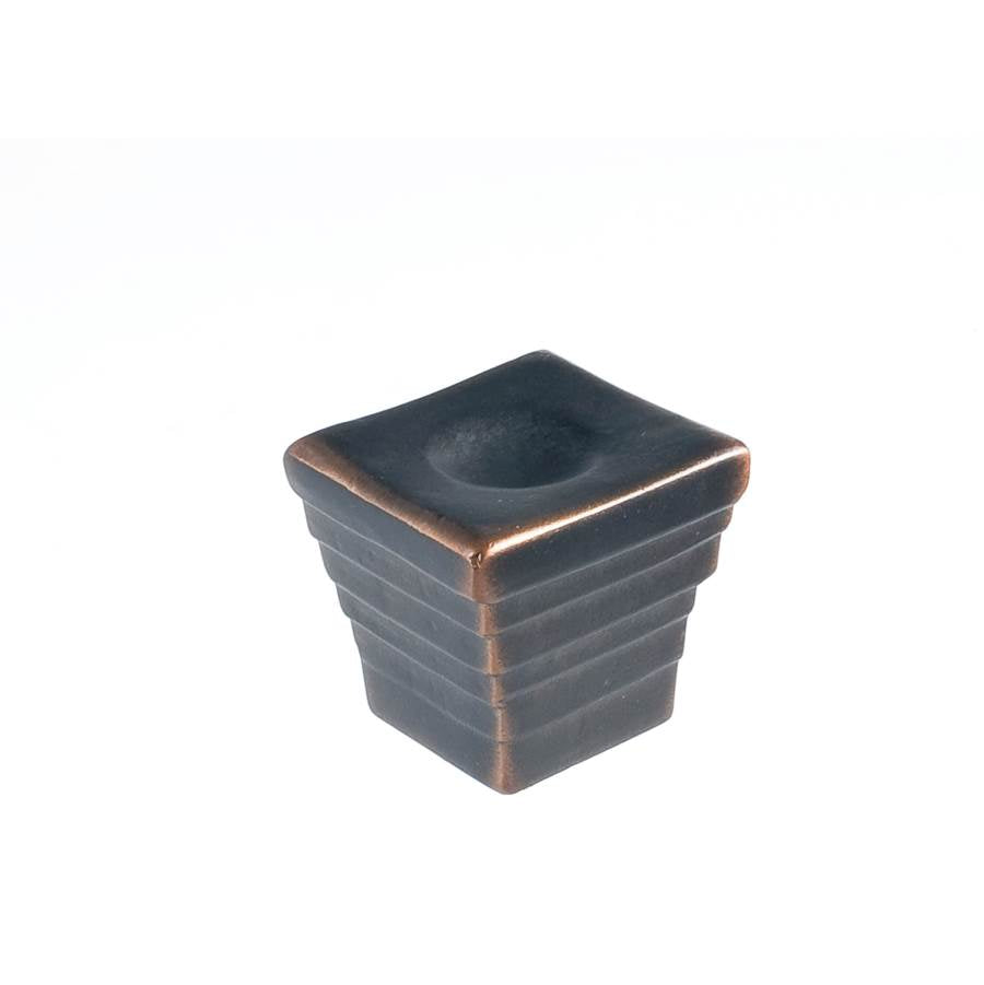 Du Verre - Forged 2 Large Cube Knob 1 3/8 Inch - Oil Rubbed Bronze - Oil Rubbed Bronze