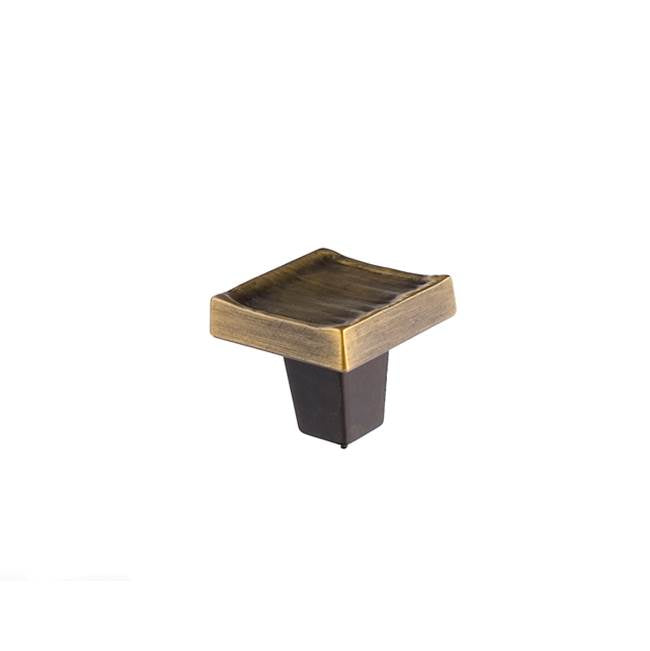 Du Verre - Forged 3 Square Knob 1 1/4 Inch - Antique Brass - Antique Brass