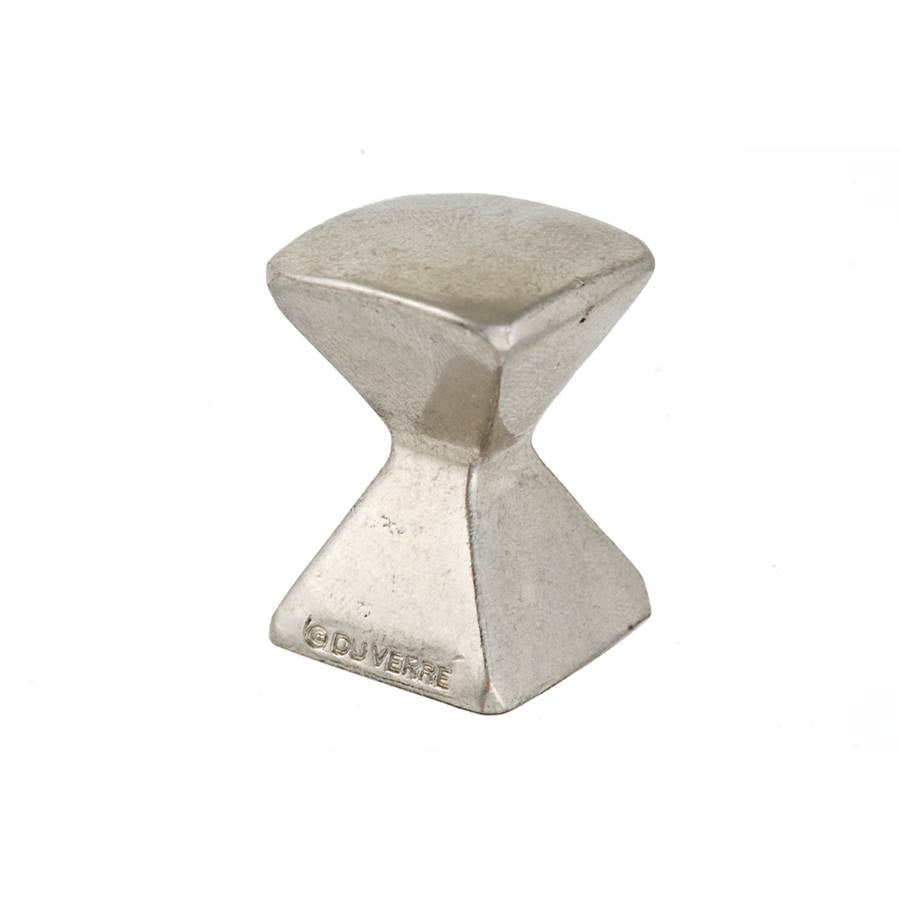 Du Verre - Forged 2 Med Square Knob 7/8 Inch - Satin Nickel - Satin Nickel