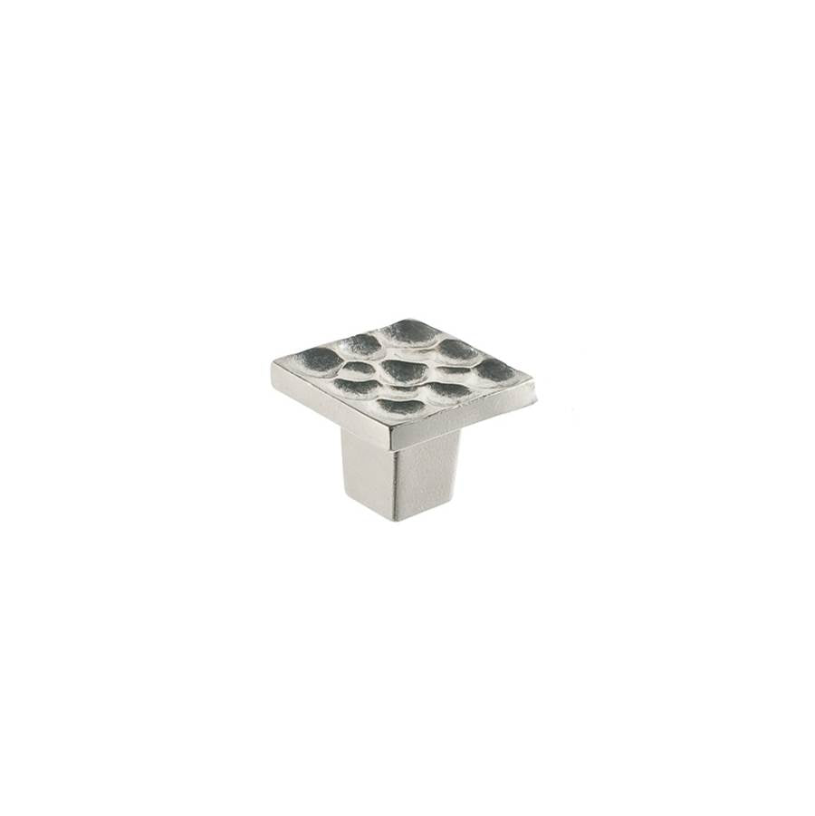 Du Verre - Pomegranate Square Knob 1 Inch - Satin Nickel - Satin Nickel